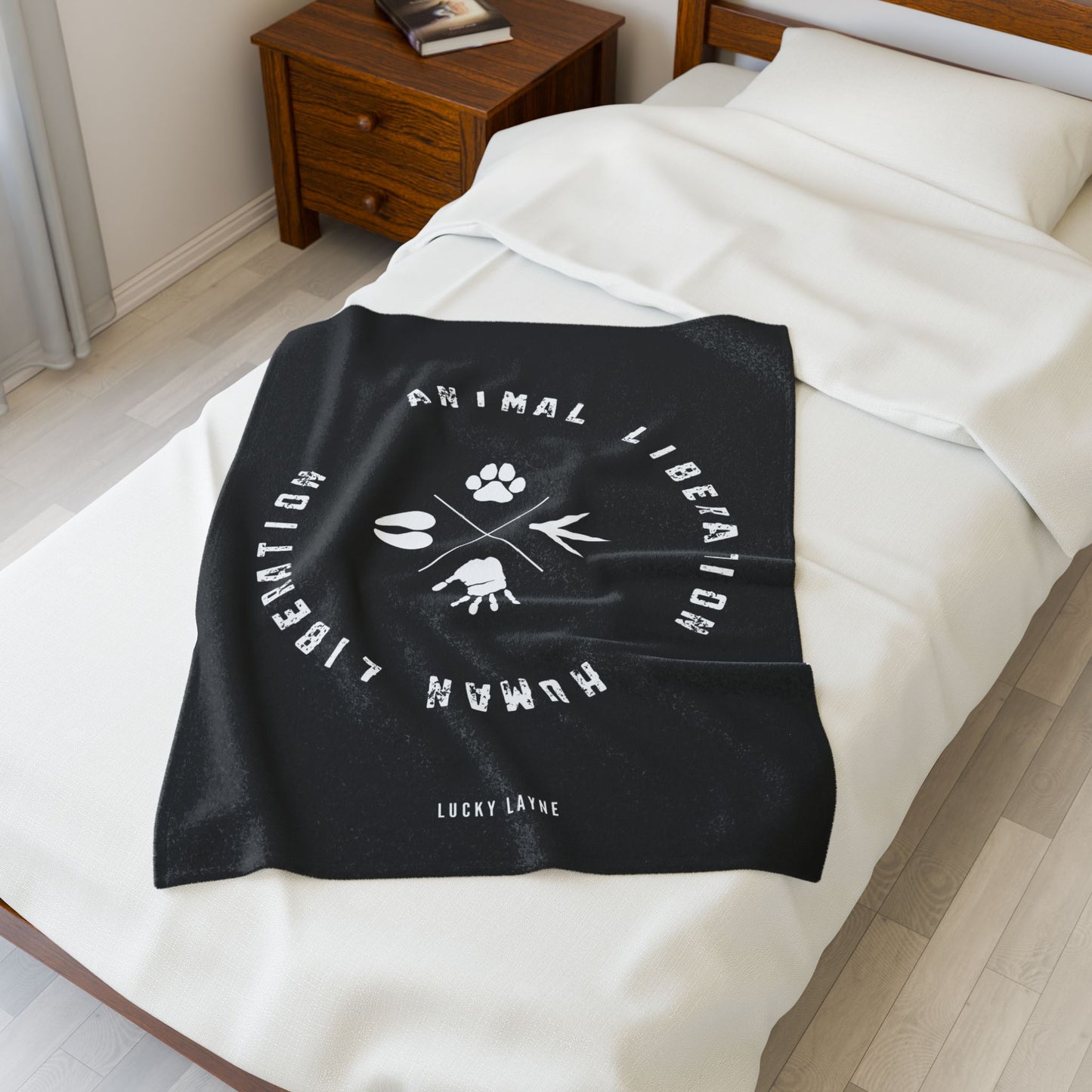 Animal Liberation Velveteen Plush Blanket