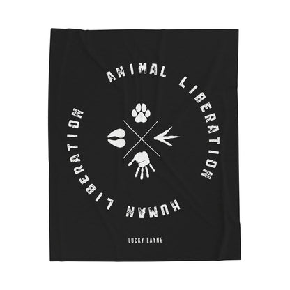 Animal Liberation Velveteen Plush Blanket