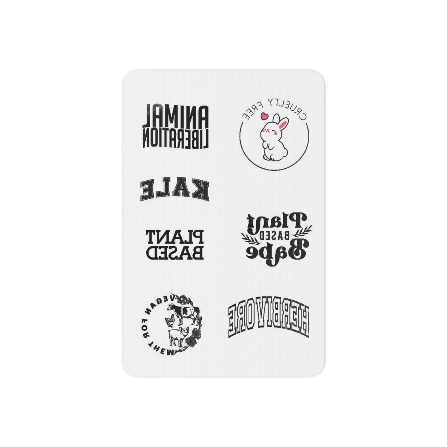 Cute Plant-Based Temporary Tattoo Sheet