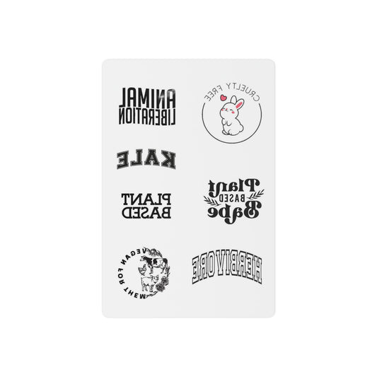 Cute Plant-Based Temporary Tattoo Sheet