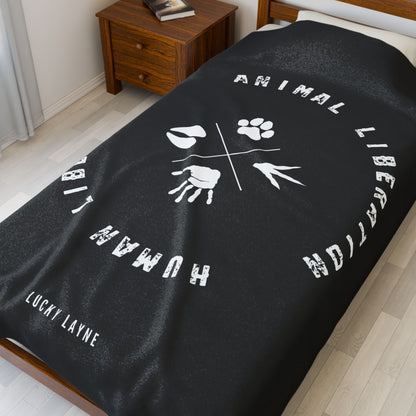 Animal Liberation Velveteen Plush Blanket