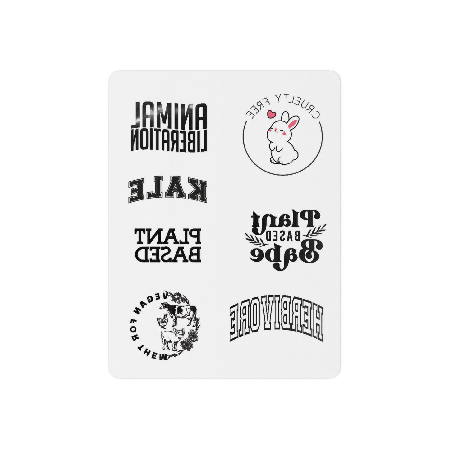 Cute Plant-Based Temporary Tattoo Sheet