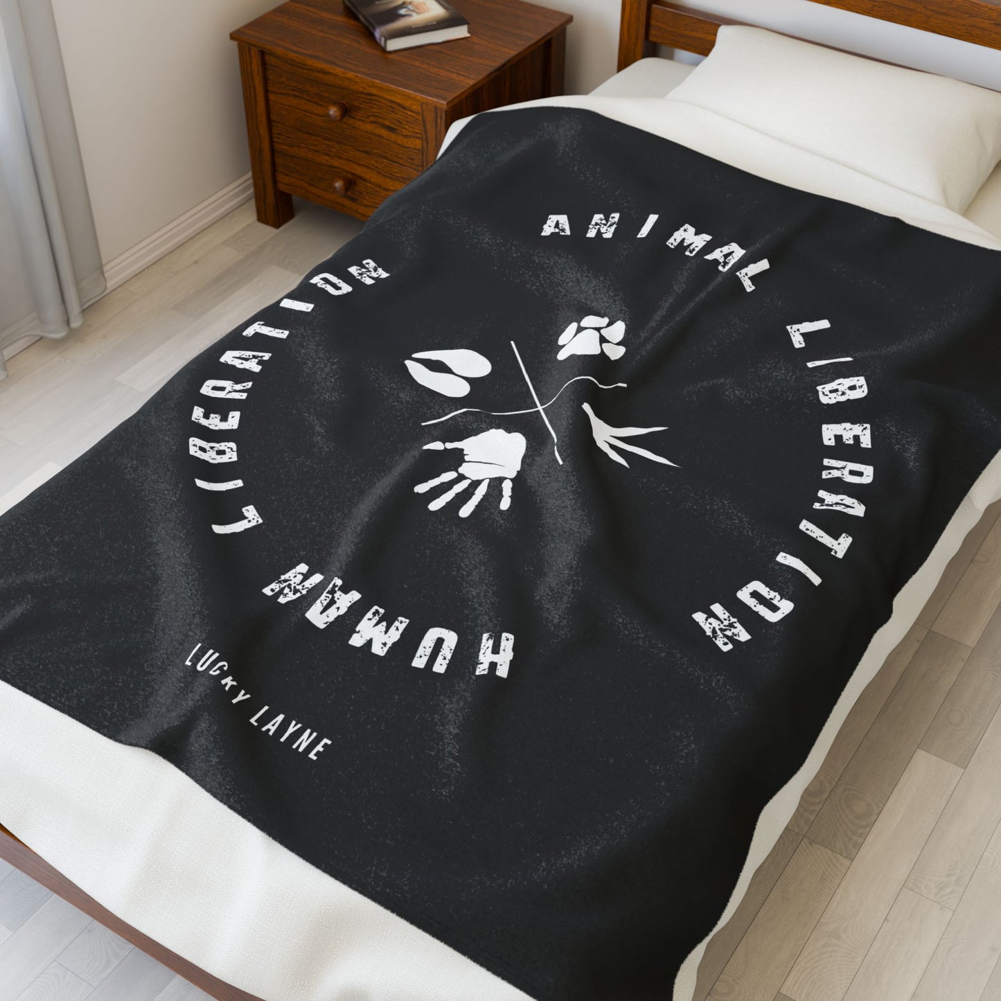 Animal Liberation Velveteen Plush Blanket