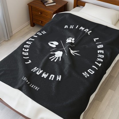 Animal Liberation Velveteen Plush Blanket
